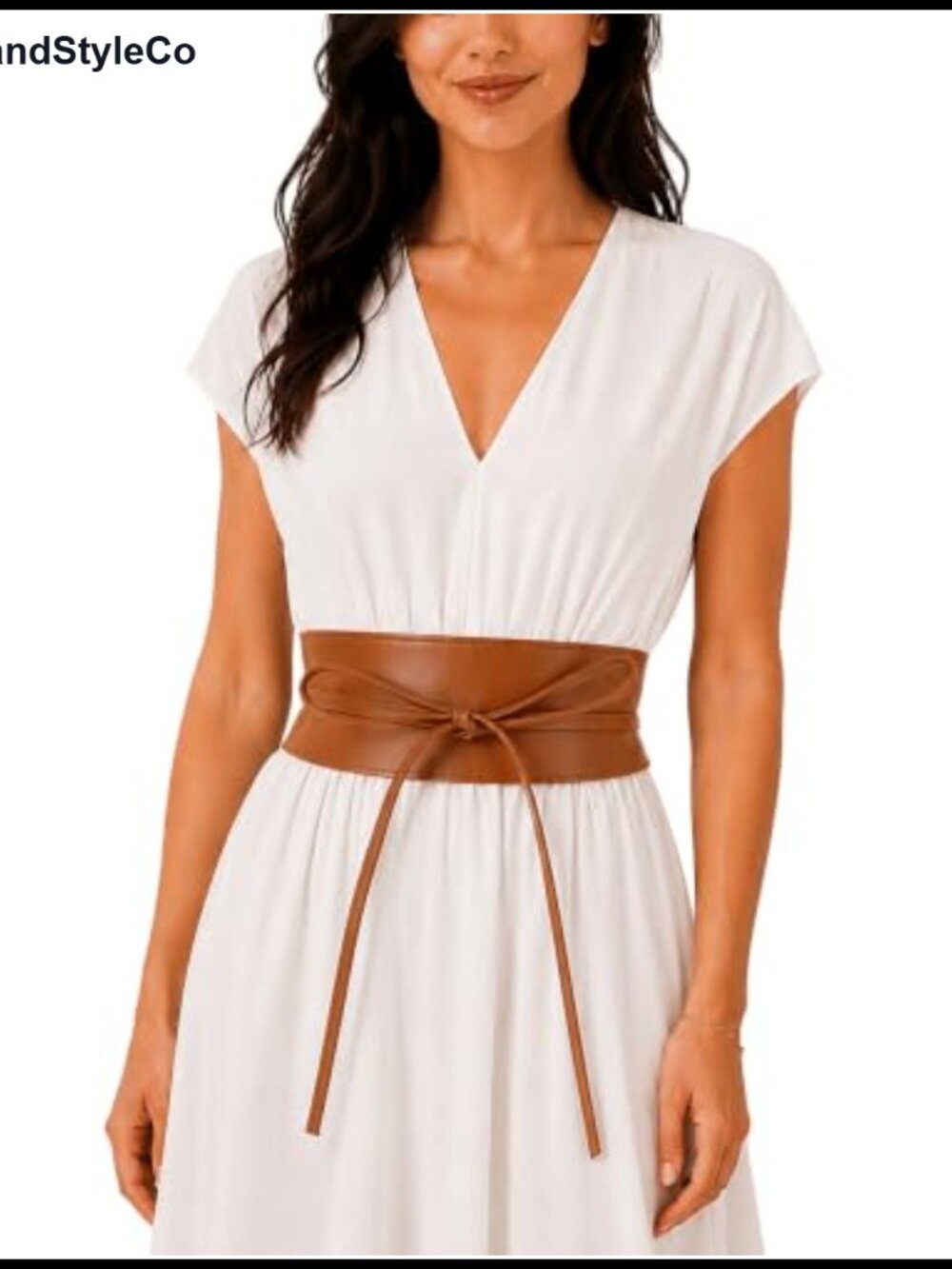 Italian Full Grain Leather Wide Obi Belt Adjustable Fit
